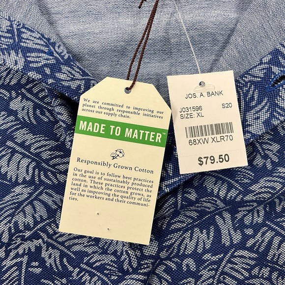 Jose A Banks 1905 Men’s Polo SZ XL Tailored to Fit Comfort Stretch - Picture 6 of 11